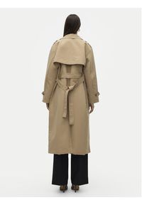 Vero Moda Trencz Chloe 10300263 Beżowy Regular Fit. Kolor: beżowy. Materiał: syntetyk #2