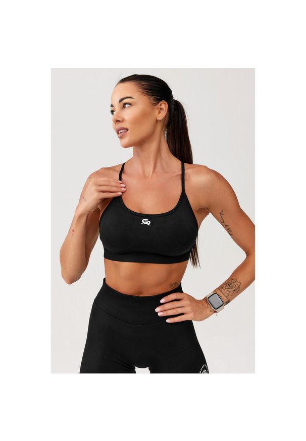 ROUGH RADICAL - Stanik sportowy bezszwowy Rough Radical Seamless Glow Bra. Kolor: czarny. Sport: joga i pilates