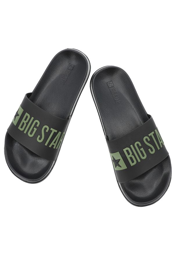 Big-Star - Klapki unisex Big Star, wodoodporne z tworzywa na platformie wsuwane na basen na wakacje, czarne, SS174359. Okazja: na co dzień. Kolor: czarny. Sezon: lato. Obcas: na platformie. Styl: wakacyjny