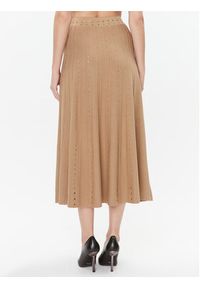 TwinSet - TWINSET Spódnica trapezowa 232TT3172 Brązowy Regular Fit. Kolor: brązowy. Materiał: wiskoza #5
