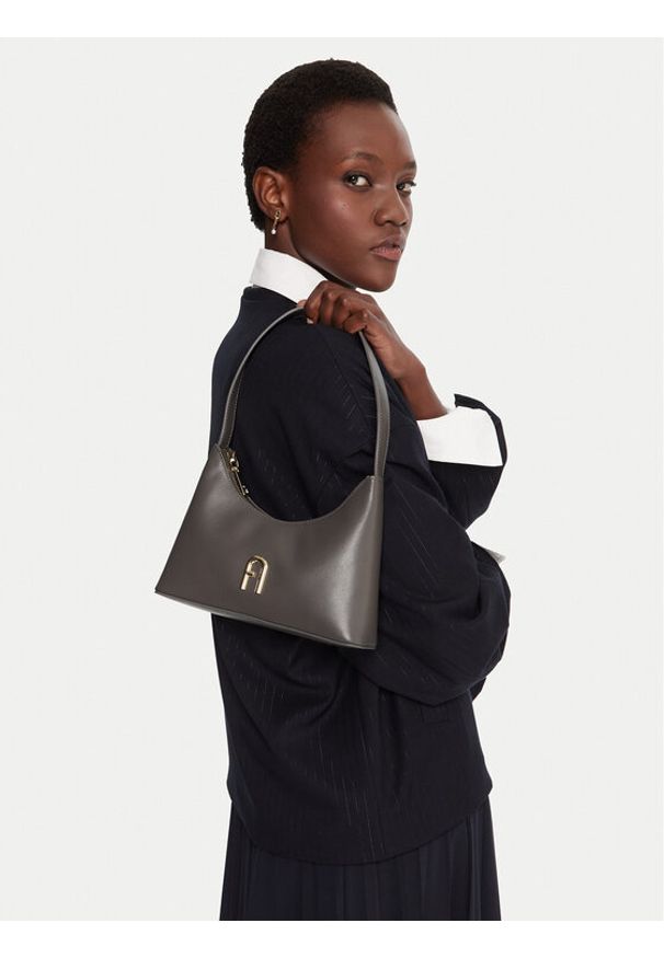 Furla Torebka Diamante WB00863 AX0733 BG 4283S 1007 Szary. Kolor: szary. Materiał: skórzane