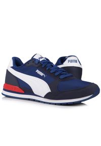 Puma - Buty męskie miejskie do chodzenia ST RUNNER V3 NL. Zapięcie: sznurówki. Kolor: wielokolorowy, biały, czerwony, niebieski. Materiał: tkanina, syntetyk, materiał. Szerokość cholewki: normalna. Sport: turystyka piesza