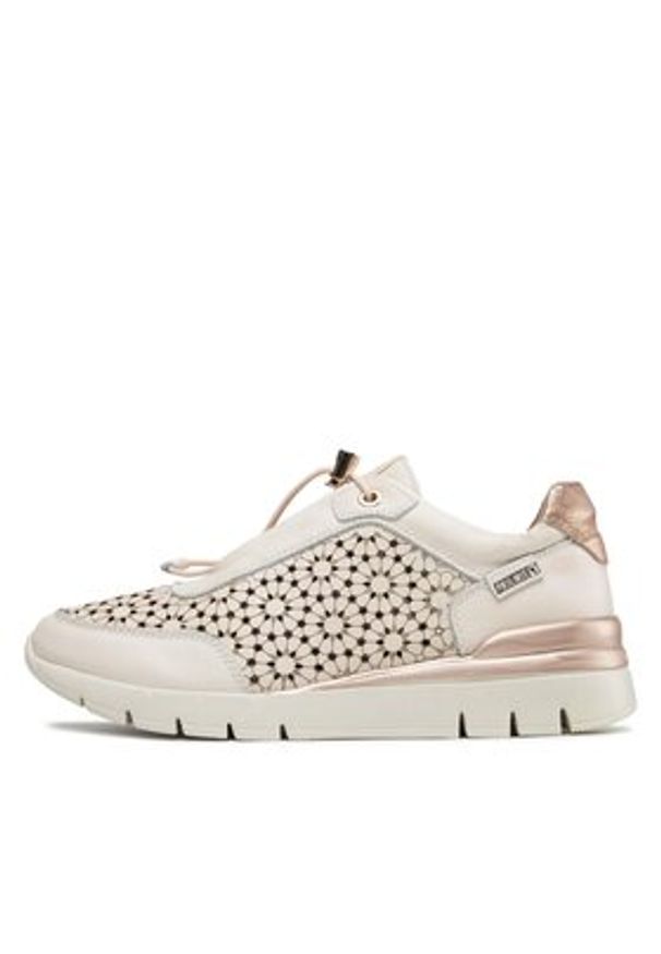 Pikolinos Sneakersy W4R-6584 Écru. Materiał: skóra