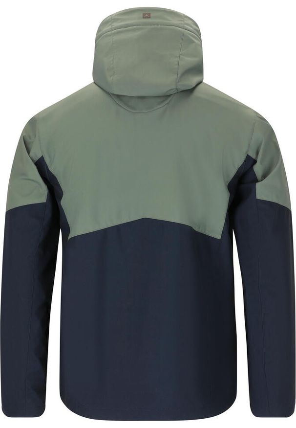 Kurtka wodoodporna Whistler Rodney. Kolor: niebieski, zielony, wielokolorowy. Materiał: softshell, materiał. Sport: turystyka piesza