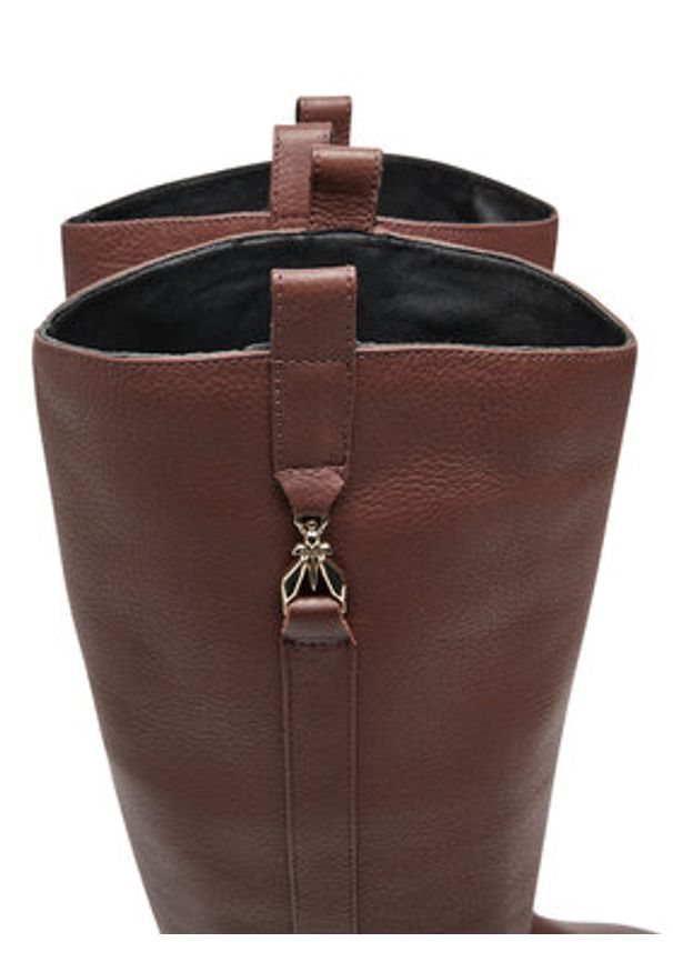 Patrizia Pepe Kozaki 8Y0106/L034-B810 Brązowy. Kolor: brązowy. Materiał: skóra