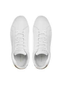 TOMMY HILFIGER - Tommy Hilfiger Sneakersy Essential Cupsole Sneaker Gold FW0FW07869 Écru. Materiał: skóra