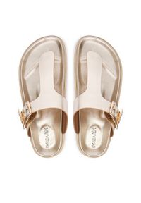Patrizia Pepe Japonki PPJ405.27 Złoty. Kolor: złoty. Materiał: skóra #7