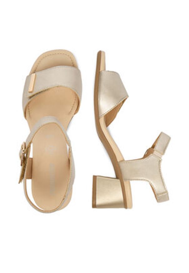 Remonte Sandały CEO-D1K54-90 Złoty. Kolor: złoty. Materiał: syntetyk, skóra