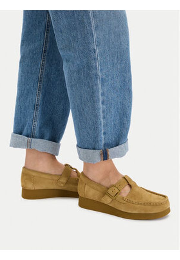 Clarks Półbuty WallabeeEVOBar 26183152 Brązowy. Kolor: brązowy. Materiał: skóra, zamsz