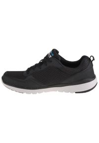 skechers - Buty do chodzenia męskie Skechers Mens Flex Advantage 30. Zapięcie: sznurówki. Kolor: czarny. Materiał: materiał, skóra, tkanina, syntetyk. Szerokość cholewki: normalna. Sport: turystyka piesza