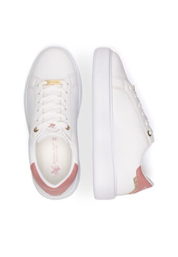 Beverly Hills Polo Club Sneakersy V12-712 Biały. Kolor: biały. Materiał: skóra