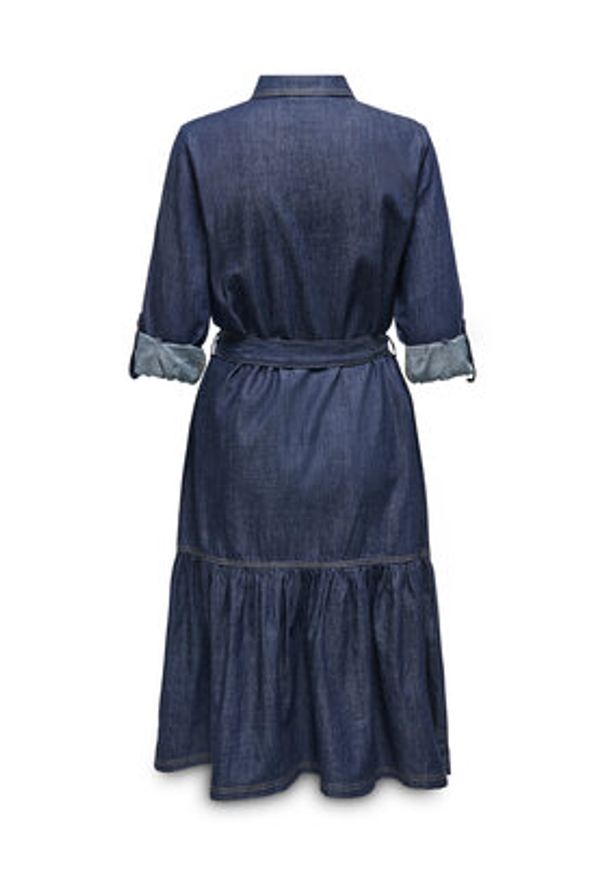 only - ONLY Sukienka jeansowa Sevigny 15357967 Granatowy Regular Fit. Kolor: niebieski. Materiał: bawełna