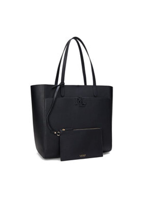 Lauren Ralph Lauren - LAUREN RALPH LAUREN Torebka 431960183002 Czarny. Kolor: czarny. Materiał: skórzane