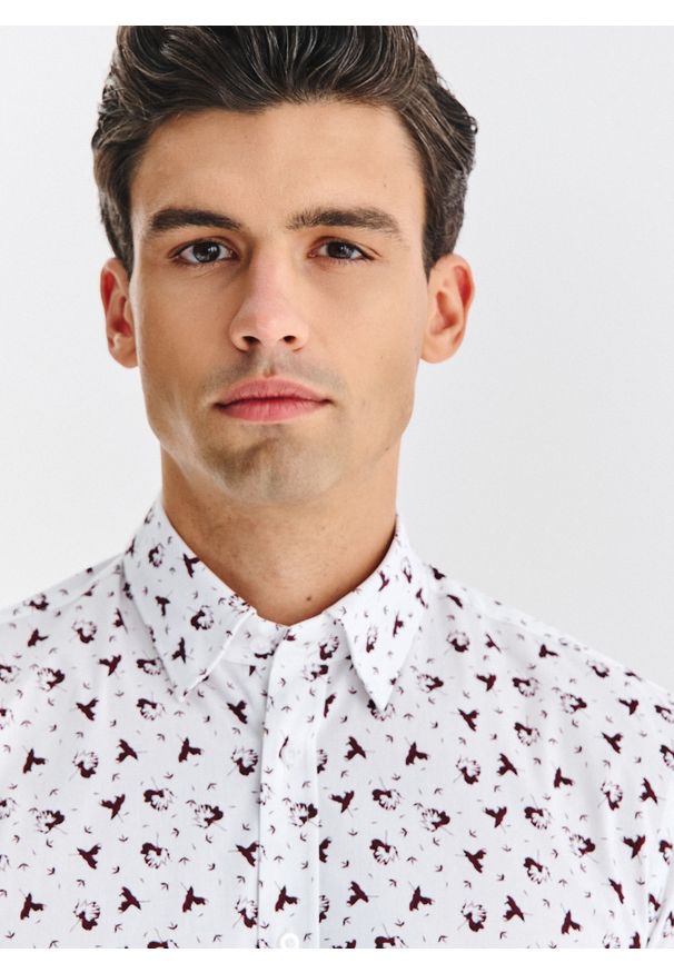 Pako Lorente - PAKO LORENTE – Koszula męska we wzór. Materiał: elastan, bawełna. Długość rękawa: długi rękaw. Długość: długie