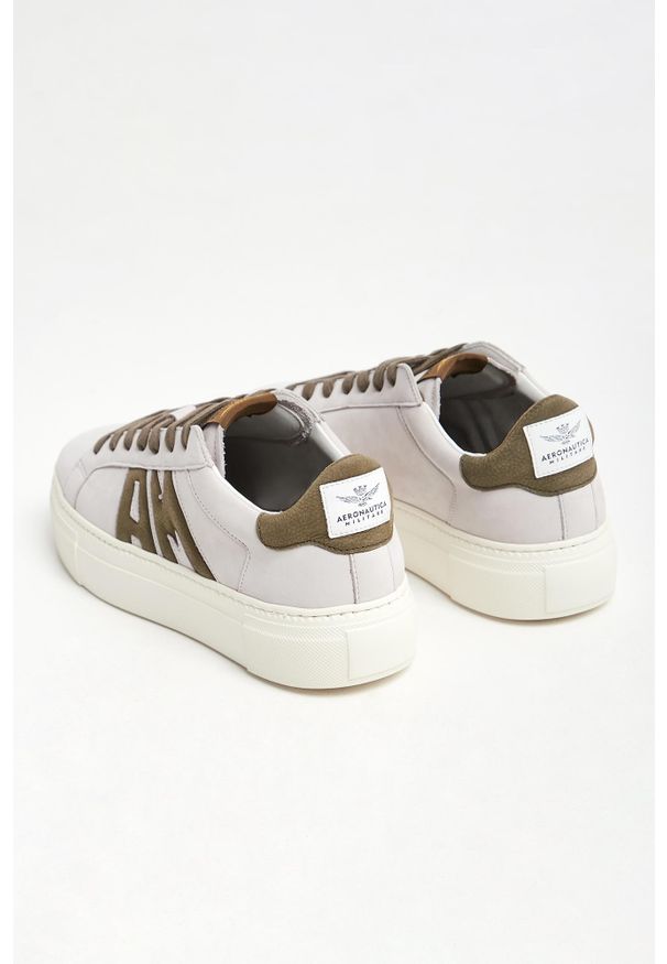 Aeronautica Militare - Sneakersy damskie skórzane AERONAUTICA MILITARE. Materiał: skóra