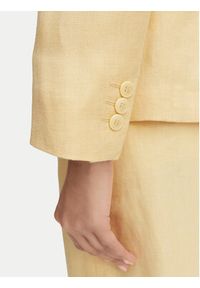 Weekend Max Mara Marynarka Nalut 2615041072 Żółty Regular Fit. Kolor: żółty. Materiał: len #3