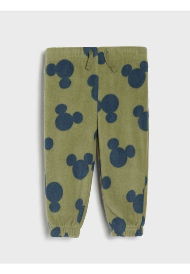 Sinsay - Spodnie ze wzorem Mickey - zielony. Kolor: zielony
