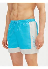 Calvin Klein Swimwear Szorty kąpielowe KM0KM01095 Niebieski Regular Fit. Kolor: niebieski. Materiał: syntetyk #1