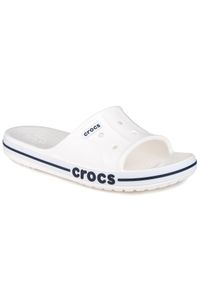 Klapki męskie basenowe Crocs BAYABAND SLIDE. Kolor: czarny, biały, wielokolorowy