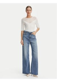 Rinascimento Bluzka CFM0012240003 Biały Slim Fit. Kolor: biały. Materiał: wiskoza #4