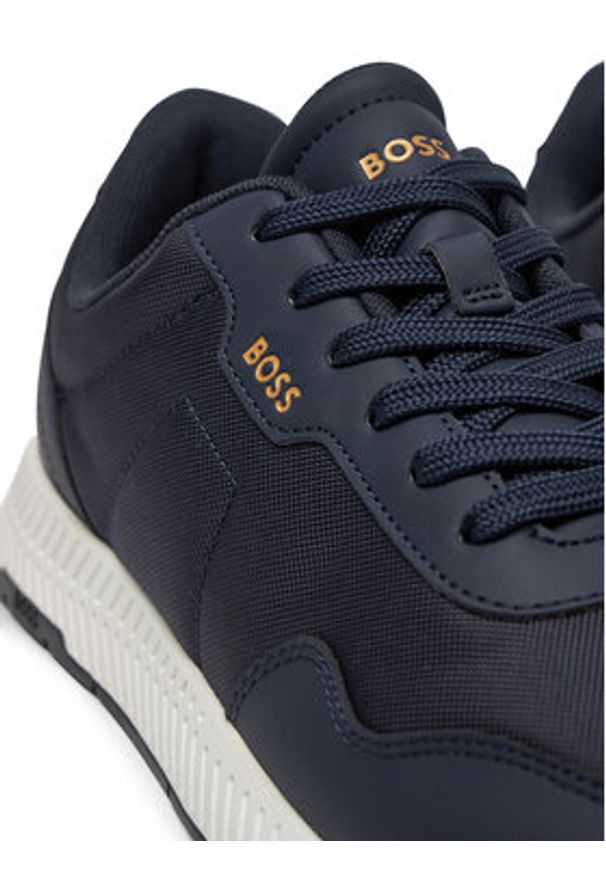 BOSS Sneakersy Titanium 50536481 Granatowy. Kolor: niebieski. Materiał: materiał