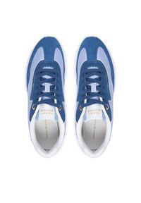 TOMMY HILFIGER - Tommy Hilfiger Sneakersy Th Retro Runner Mix FW0FW09410 Niebieski. Kolor: niebieski. Materiał: materiał #2