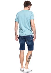 Mustang - SPODENKI MĘSKIE MUSTANG Chicago Short DENIM BLUE 1007113 5000 683. Materiał: denim