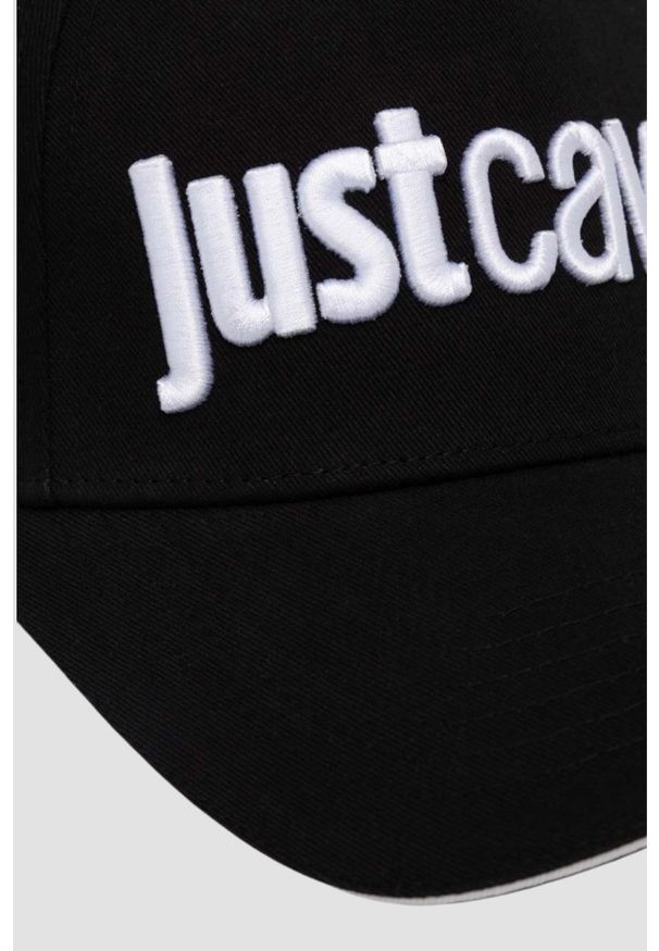 Just Cavalli - JUST CAVALLI Czarna czapka Logo Embroidery 3d Up. Kolor: czarny
