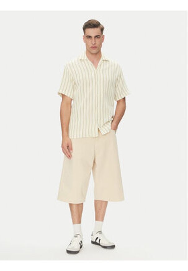 Jack & Jones - Jack&Jones Koszula Coba 12271060 Beżowy Relaxed Fit. Kolor: beżowy. Materiał: bawełna