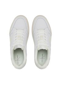 Calvin Klein Jeans Sneakersy Casual Cupsole Lth-Pu Mono YM0YM00573 Biały. Okazja: na co dzień. Kolor: biały. Materiał: skóra #5