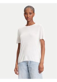 Calvin Klein Sweter LV044A307G Écru Regular Fit. Materiał: wiskoza