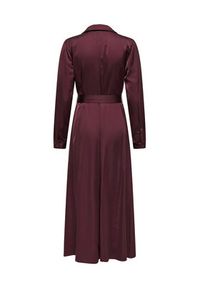 only - ONLY Sukienka koszulowa Mika 15361725 Bordowy Regular Fit. Kolor: czerwony. Materiał: syntetyk. Typ sukienki: koszulowe
