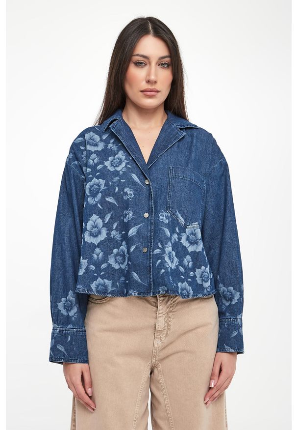 Pinko - Koszula damska jeansowa Cantante PINKO. Materiał: jeans