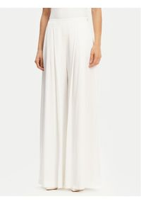 BOSS Spodnie palazzo Tetosa 50540618 Biały Relaxed Fit. Kolor: biały. Materiał: acetat #1