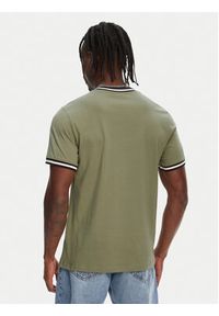 Hunter T-Shirt Eigg Ringer HARM0032251 Khaki Regular Fit. Kolor: brązowy. Materiał: bawełna