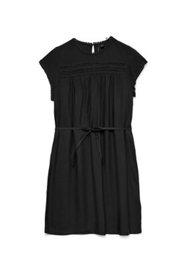 Vero Moda Sukienka letnia Debbie 10342682 Czarny Regular Fit. Kolor: czarny. Materiał: wiskoza. Sezon: lato