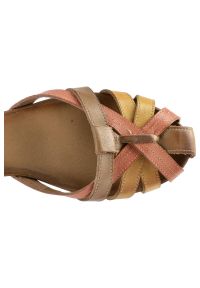 Pomarańczowe Sandały Maciejka Damskie Stylowe Buty. Zapięcie: sprzączka. Kolor: pomarańczowy. Materiał: skóra. Sezon: lato. Obcas: na obcasie. Styl: elegancki. Wysokość obcasa: niski #9