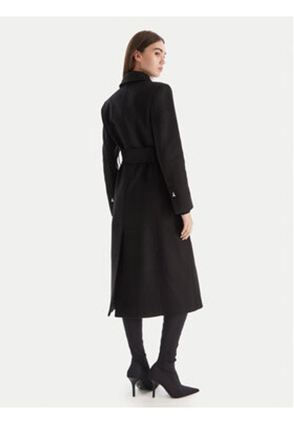 Patrizia Pepe Płaszcz wełniany 2O0195 A171 Czarny Regular Fit. Kolor: czarny. Materiał: wełna