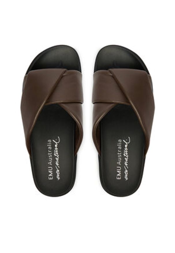 EMU Australia Klapki Selene W13309 Brązowy. Kolor: brązowy. Materiał: skóra