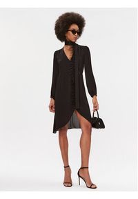 TwinSet - TWINSET Sukienka koktajlowa 232TP2350 Czarny Regular Fit. Kolor: czarny. Materiał: wiskoza. Styl: wizytowy #3