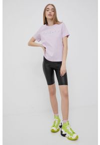 Converse t-shirt bawełniany kolor fioletowy. Kolor: fioletowy. Materiał: bawełna. Wzór: nadruk #3