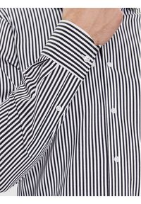 TOMMY HILFIGER - Tommy Hilfiger Koszula Cl Knitted Stripe Sf Shirt MW0MW34229 Granatowy Slim Fit. Kolor: niebieski. Materiał: bawełna #5