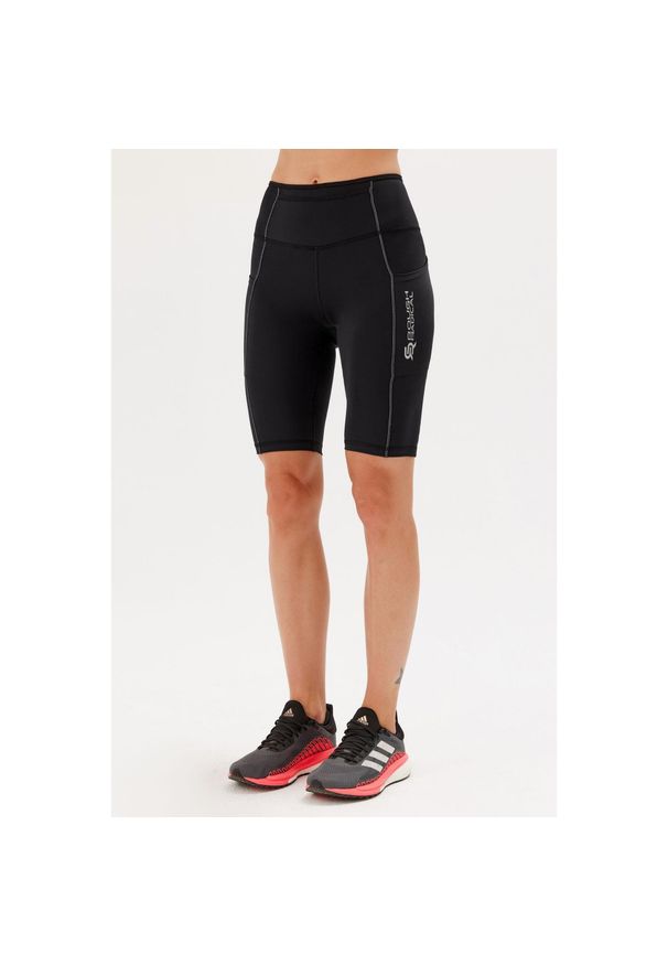 ROUGH RADICAL - Damskie spodenki getry do biegania Rough Radical Fusion Shorts. Kolor: czarny. Sport: bieganie