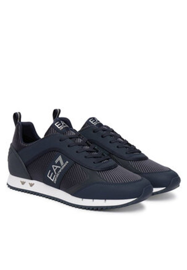 EA7 Emporio Armani Sneakersy 7X000337 AF18613 MZ592 Granatowy. Kolor: niebieski. Materiał: skóra