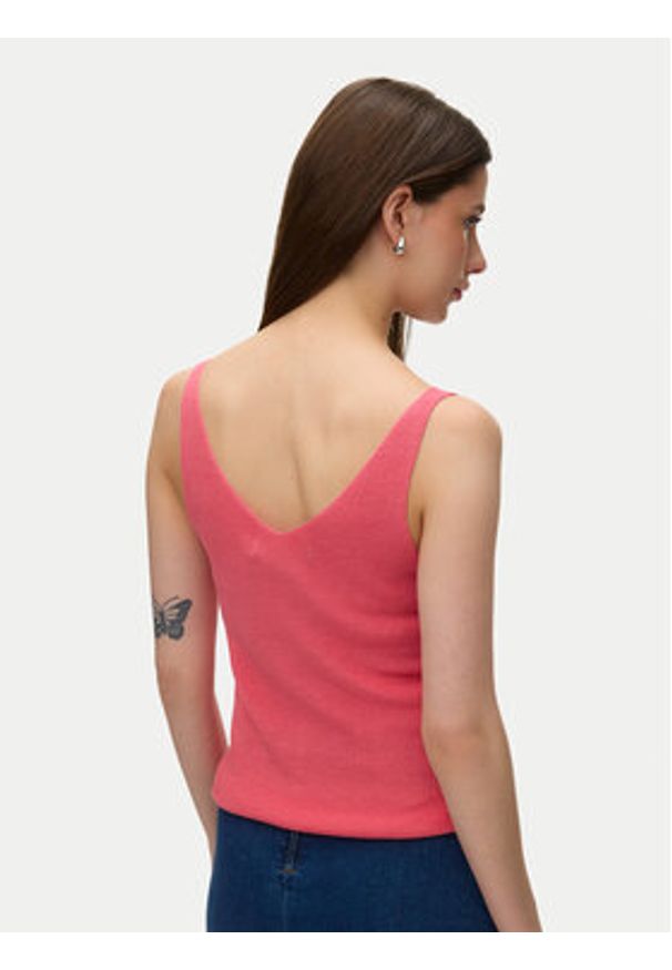 Vero Moda Top New Lex Sun 10281877 Koralowy Regular Fit. Kolor: pomarańczowy. Materiał: wiskoza