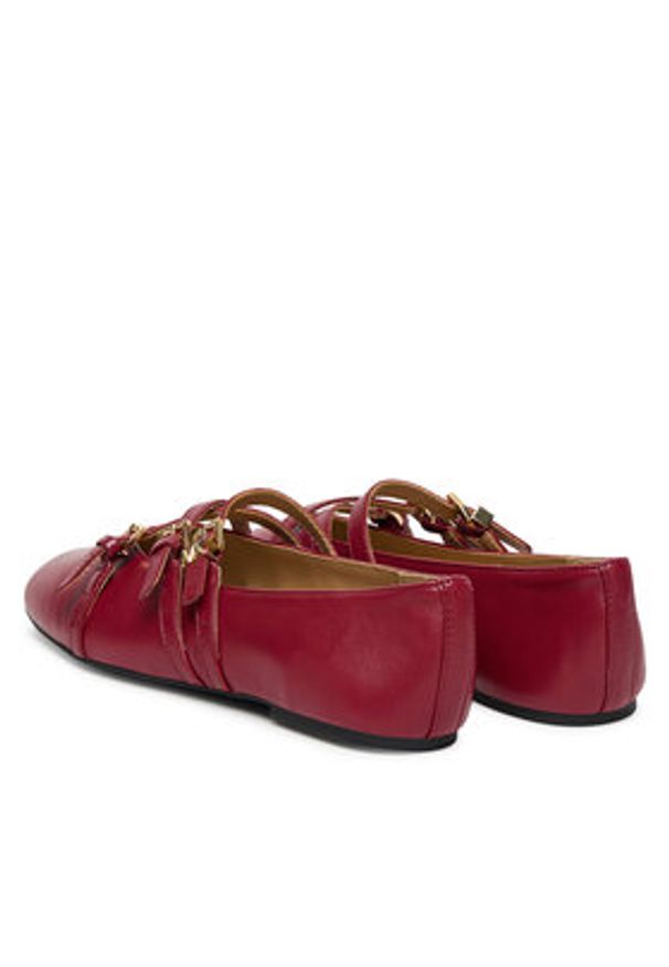 MICHAEL Michael Kors Baleriny Indy 40T5IDFP2L Bordowy. Kolor: czerwony. Materiał: skóra