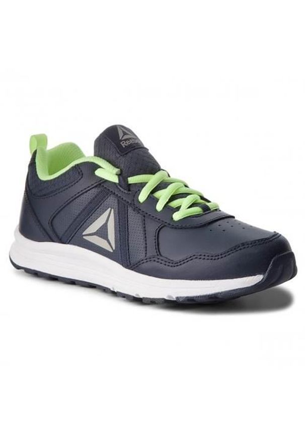 Buty do chodzenia dla dzieci Reebok Almotio 40. Zapięcie: sznurówki. Kolor: niebieski. Materiał: syntetyk, tkanina, materiał. Szerokość cholewki: normalna. Sport: turystyka piesza