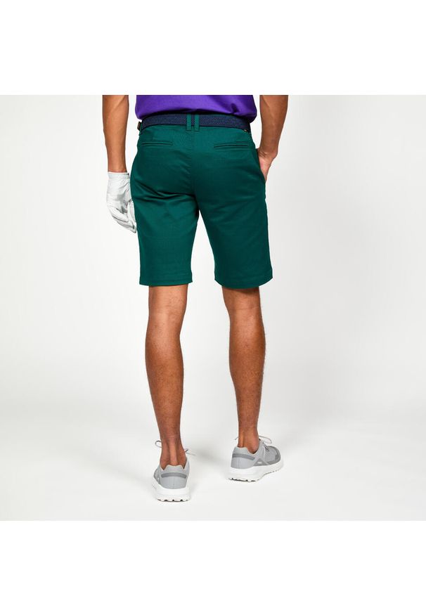 INESIS - Spodenki do golfa chino męskie Inesis MW500. Kolor: zielony. Materiał: bawełna, materiał, poliester, elastan. Sport: golf