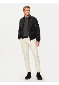 SCHOTT N.Y.C. Kurtka bomber 210100RS Czarny Regular Fit. Kolor: czarny. Materiał: syntetyk