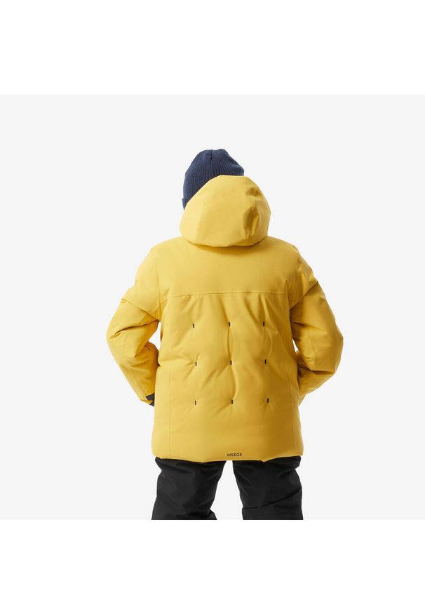 WEDZE - Kurtka narciarska dla dzieci Wedze 500 Warm. Kolor: żółty. Sezon: zima. Sport: narciarstwo